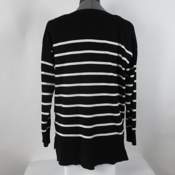 ANNE KLEIN BOAT NECK STRIPED SWEATER - Picture 10 of 14